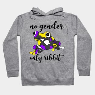 No gender, only ribbit - non-binary version Hoodie